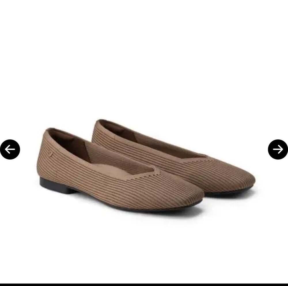 VIVAIA Margot 2.0 Square-Toe Knit Flats Shoes Brown 43